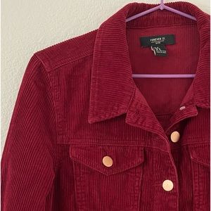 Corduroy Jacket | Burgundy | Medium